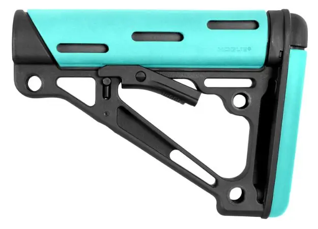 HOG 13440 AR15 OM COLL BUTTSTOCK MILSPEC AQUA
