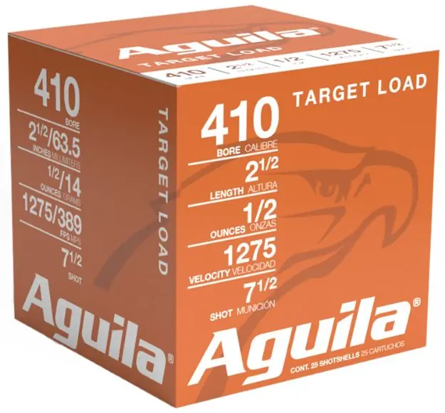 AGUILA 1CHB4137 TARGET 410G 2.5 #7.5 1/2OZ 25/20