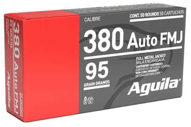 Aguila 380 Acp 95Gr Fmj-Rn 50Rd 20Bx/Cs