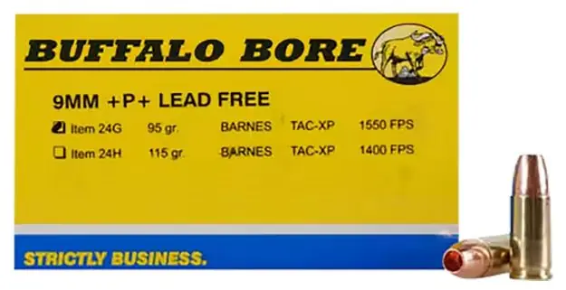 BBA 24G/20 9MM +P+ 95 TACXP LD FREE 20/12