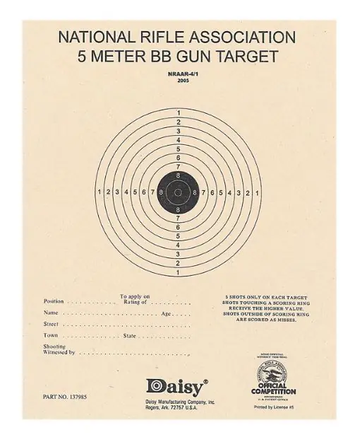 DAISY 990408-810 408 5-METER AGUN TGT 50PK