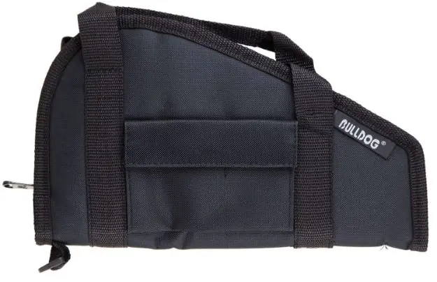 Bulldog Pistol Case 12" Black Accessory Pocket & Carry Strap