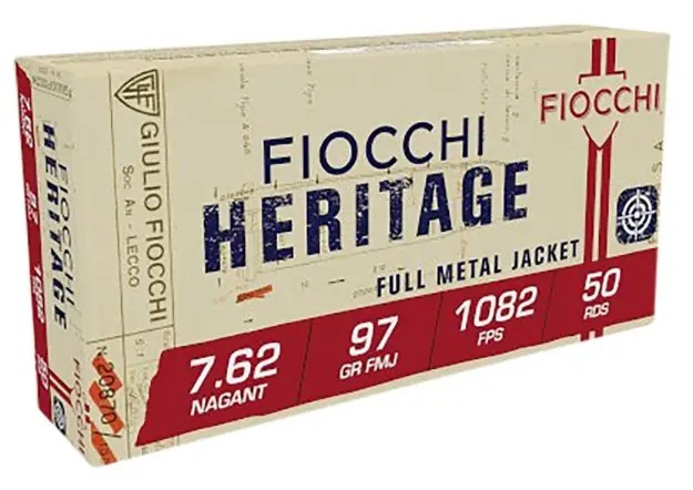 Fiocchi 7.62 Nagant 97Gr Fmj 50Rd 20Bx/Cs