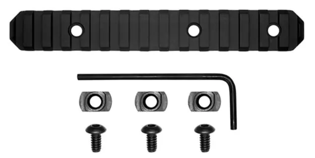 Grovtec Rail Section M-Lok 6" 15 Slot Aluminum Black