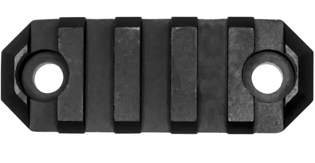 Grovtec Rail Section M-Lok 2.2" 5 Slot Aluminum Black