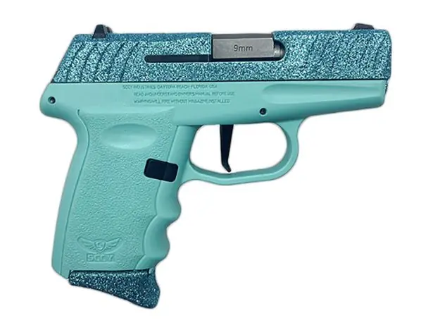 Sccy Dvg1-Glitter Pistol 9Mm 10Rd Crystal Blue Slide