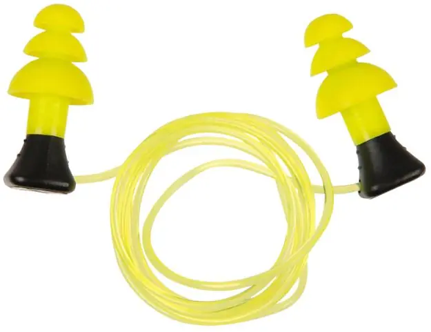 ALLEN 4118 ULTRX TETHERED SILICONE PLUG YEL 3PR