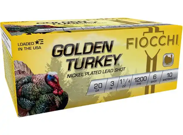 Fiocchi Golden Turkey 20Ga 3" 1-1/4Oz #6 10Rd 10Bx/Cs