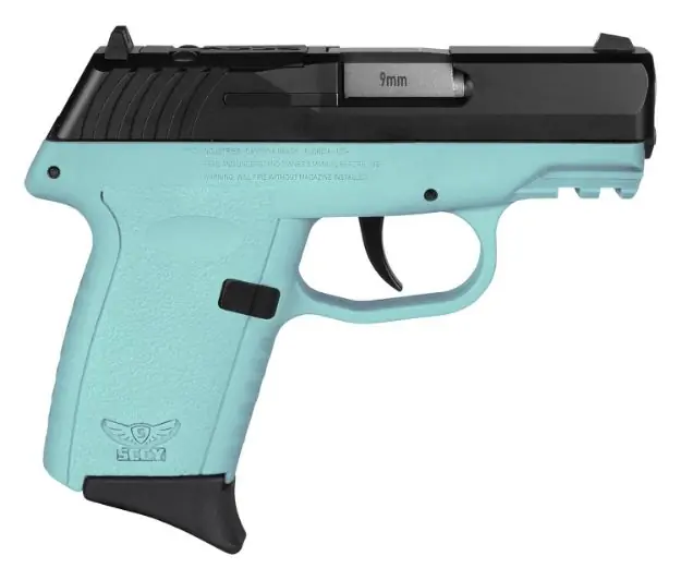 Sccy Cpx2-Cb Pistol Gen 3 9Mm 10Rd Black/Sccy Blue No Sf Rdr