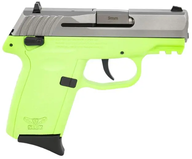 Sccy Cpx1-Tt Pistol Gen 3 9Mm 10Rd Ss/Lime W/Manual Safety