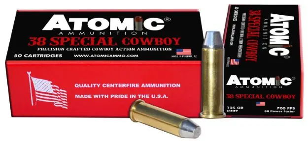 Atomic Cowboy 38 Special 125Gr Lead-Rnfp 50Rd 10Bx/Cs
