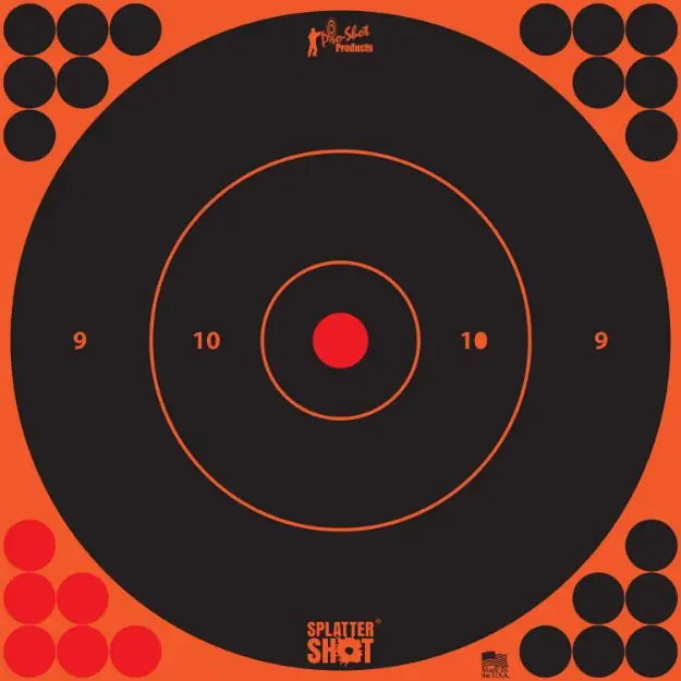 PRO-SHOT TARGET 12" ORN BULLSEYE 5PK