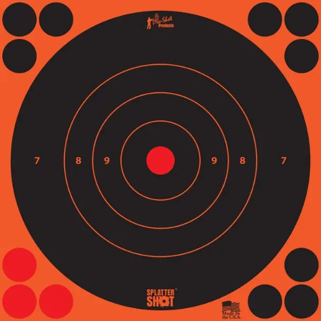PROSHOT 8B-ORNG-6PK 8" SPLATTER BULLSEYE TRG