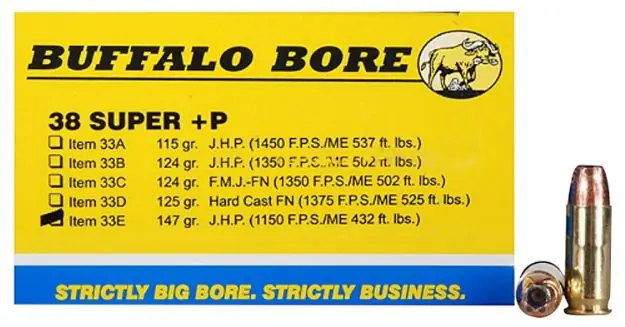 BBA 33E/20 38SUP +P 147 JHP 20/12
