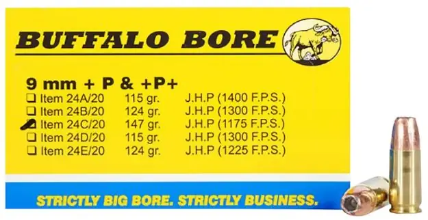 BBA 24C/20 9MM +P+ 147 JHP 20/12