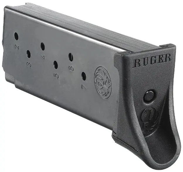 Ruger Magazine Lc9 Ec9 9Mm 7Rd W/Grip Extension Blued Steel