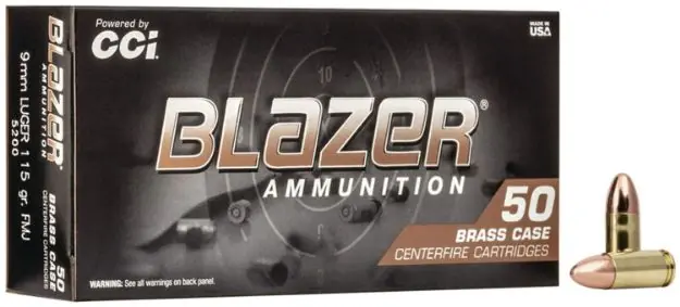 CCI 5200 BLAZER BRASS 9MM 115 FMJ 50/20
