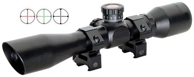 Truglo Tru-Brite 4X32mm Scope Tactical Mil-Dot W/Rings Black