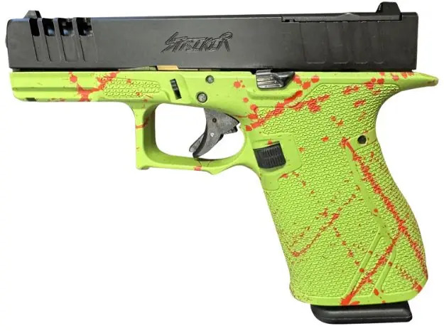 Glfa 19 Striker 9Mm 4" 15 Shot Blk Slide Splater Zombie Frame