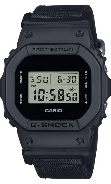 GSHOCK DW5600BCE1CR CLASSIC CORDURA CLOTH BLK