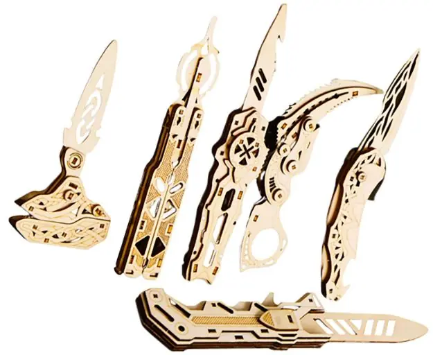 CBG CALIBER WOOD KNIVES PUZ 6 PCS