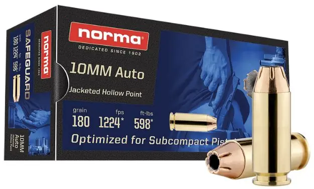 NORMA 801109265 10MM 180GR JHP SAFEGUARD 50/20