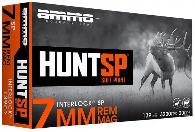 AMMOINC 7MM139SPA20 HUNT SP 7MM 139GR 20/10