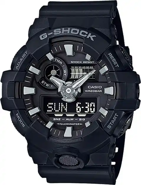 GSHOCK GA7001B PREMIER GS FRNTBTTN SPR BLK