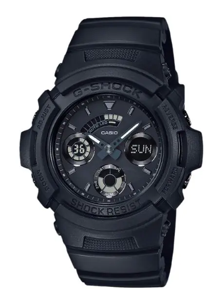 GSHOCK AW591BB1A PREMIER 200M WR WIRLD BLK