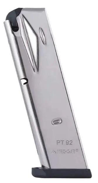 Mec-Gar Magazine Taurus Pt92 9Mm Luger 15Rd Nickel