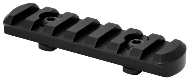 WARNE 6203M M-LOK 7 SLOT RAIL BLK