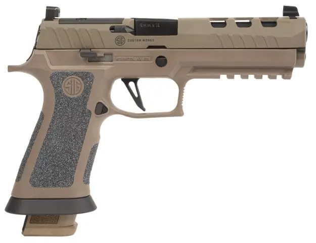 Sig P320 Xfive Dh3 9Mm 5" Or Xray3 (3)21Rd Axg Grip Coyote