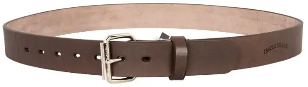 UNC-LEATHER BLT-UM-38/42-DBR GUN BELT DARK BRN