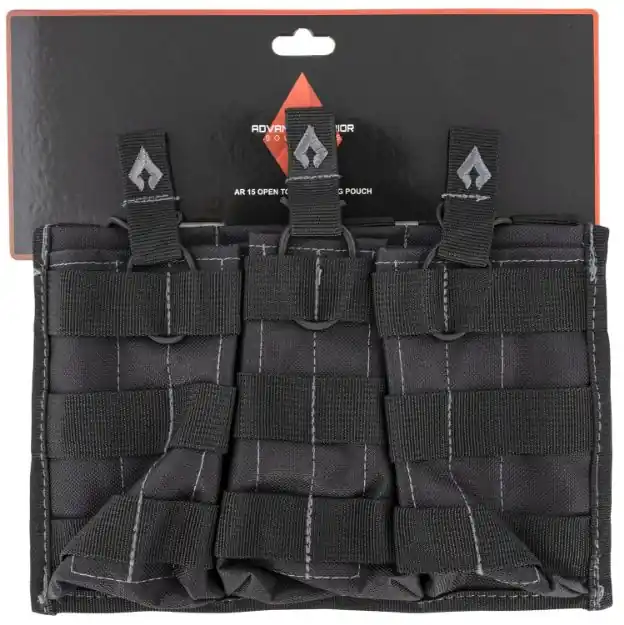 AWS AROTTMP-BL OPENTOP DBL MAG POUCH BLK