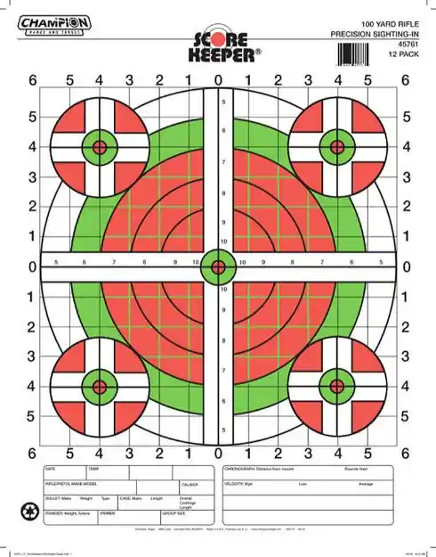 CHAMP 45796 100YD ORG/GRN LG SIGHT IN 12PK