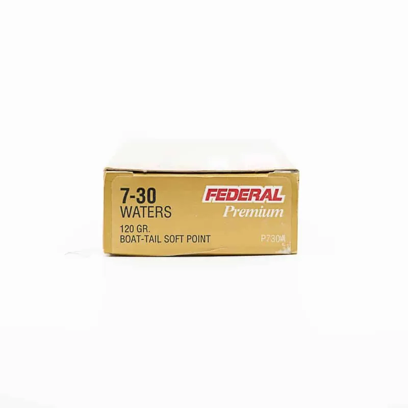 Federal Premium Ammunition - 7-30 Waters - 120 Grain Sierra Gameking BTSP-FN - 20 Rounds - Nickel Plated Brass Case