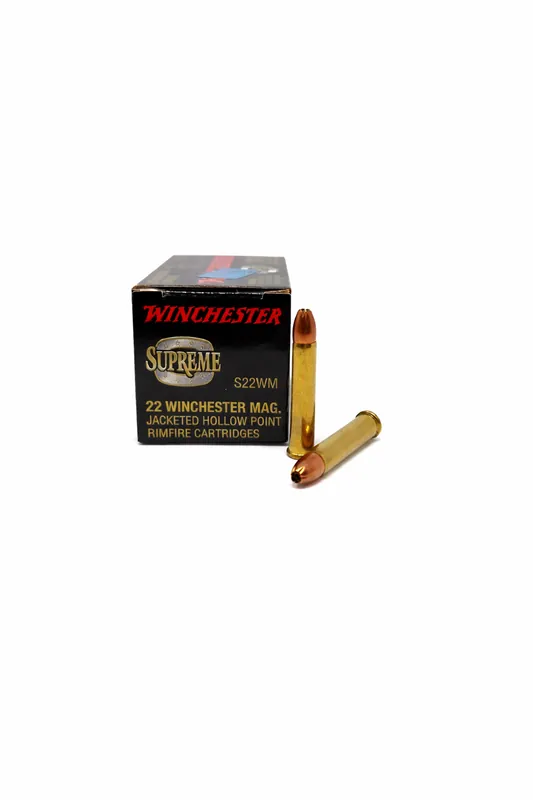 Winchester Supreme Ammunition - 22 Winchester Magnum - 34 Grain Jacketed Hollow Point - 50 Rounds