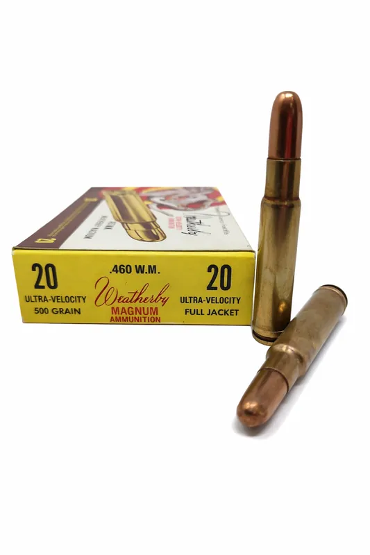 Weatherby Ammunition - 460 Weatherby Magnum - 500 Grain Full Metal Jacket - 20 Rounds