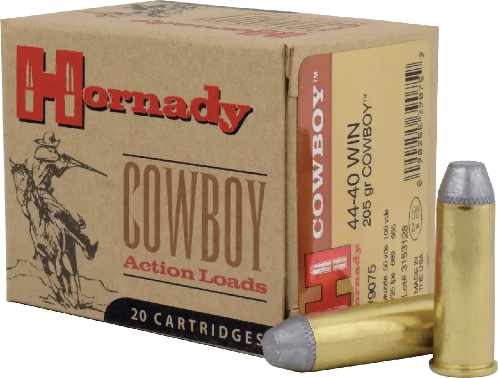 Hornady Cowboy Ammunition - 44-40 Winchester - 205 Grain Lead Flat Nose - 20 Rounds