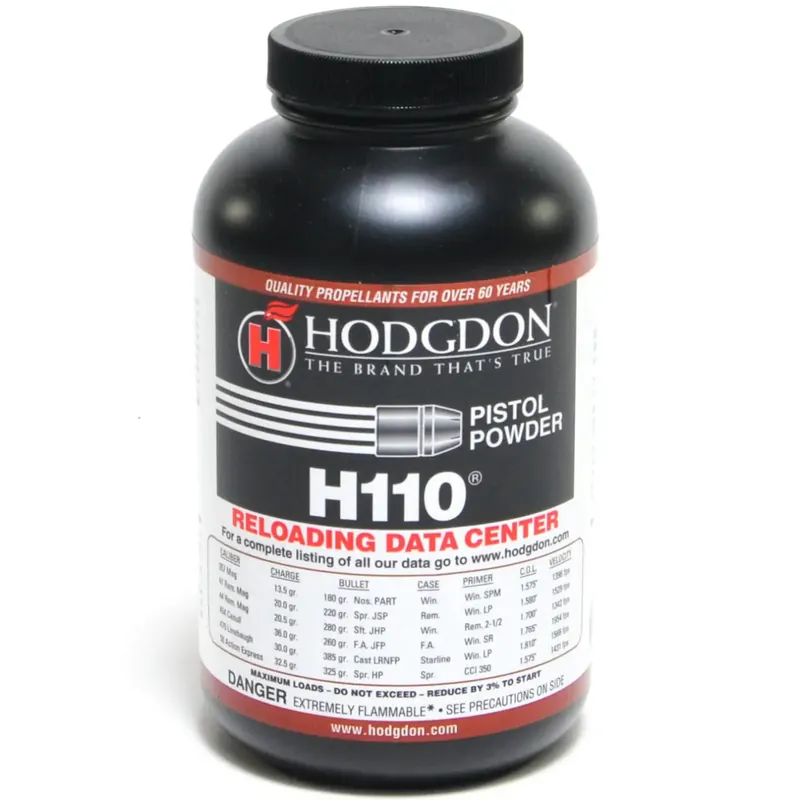 Hodgdon H110 Smokeless Powder - 1 Lb. ** ADULT SIGNATURE REQUIRED** SEE DETAILS IN DESCRIPTION