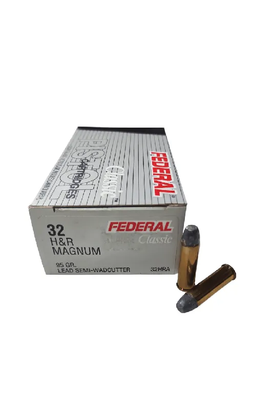 Federal Ammunition - 32 H&R Magnum - 95 Grain Lead Semi Wadcutter - 50 Rounds