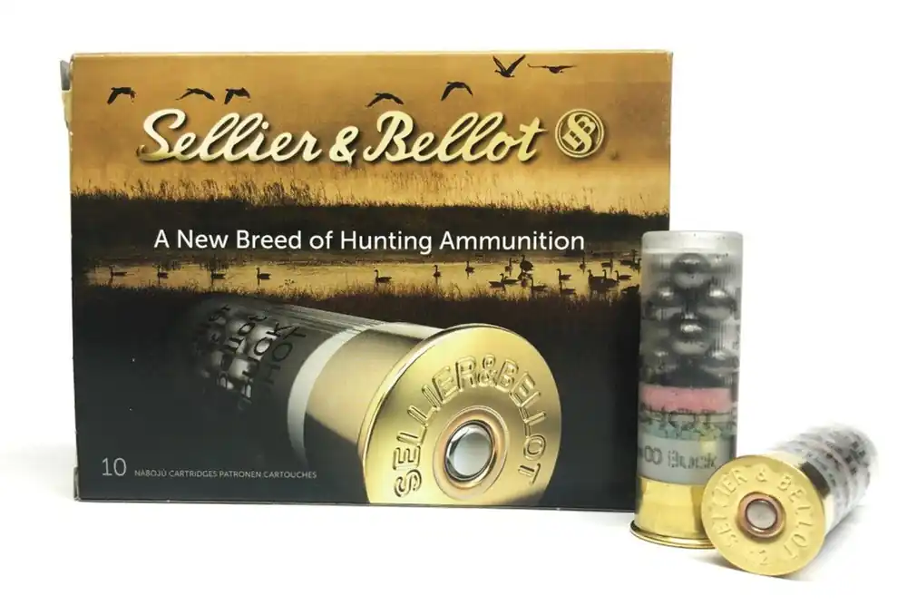 Sellier & Bellot Ammunition - 12 Gauge - 2 3/4" - 00 Buck - 12 Pellets - 10 Rounds
