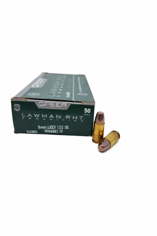 Speer Lawman RHT Ammunition - 9 MM Luger - 100 Grain Frangible CF - 50 Rounds