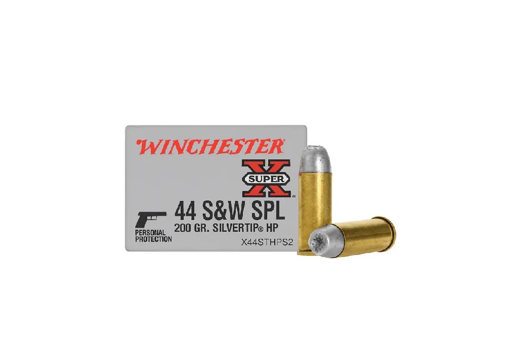 Winchester Super-X Ammunition - 44 S&W Special - 200 Grain Silver tip Jacketed Hollow Point - 20 Rounds