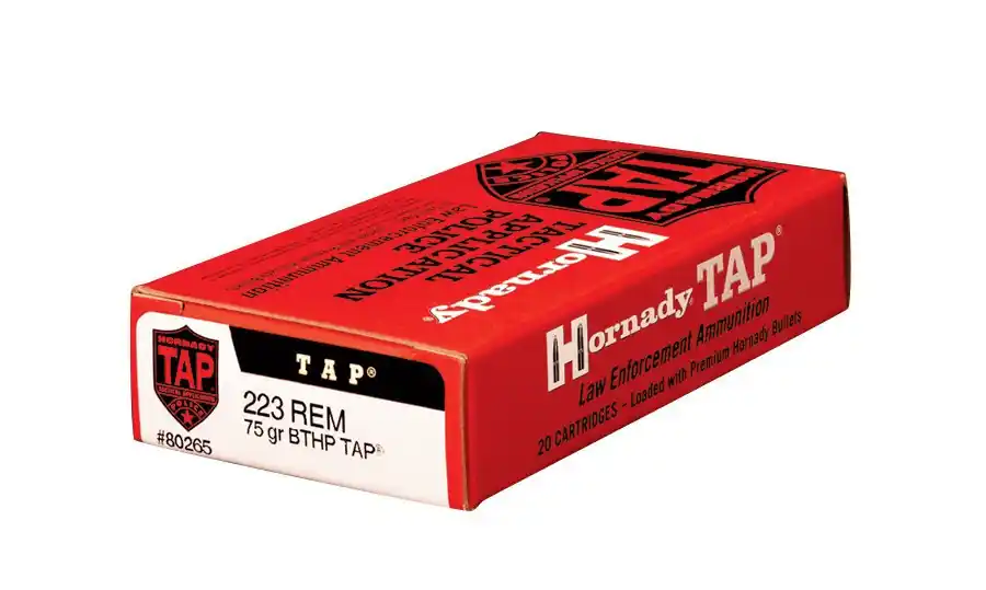Hornady 223 Rem 75 Grain BTHP TAP LE - 20 Rounds - Brass Case