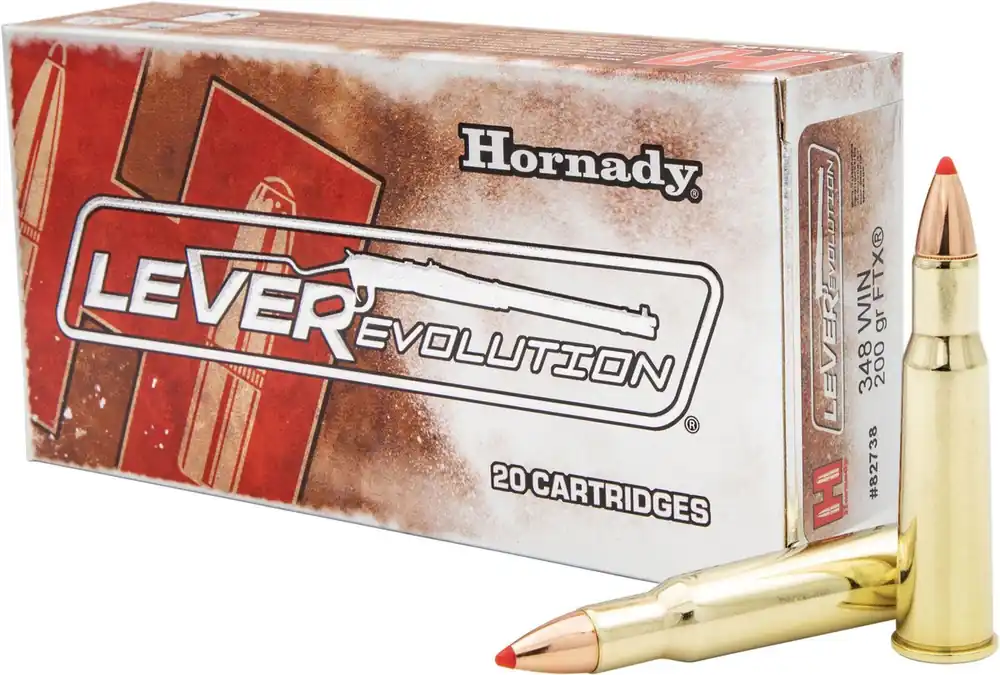 Hornady LeverEvolution Ammunition - 348 Winchester - 200 Grain FTX - 20 Rounds