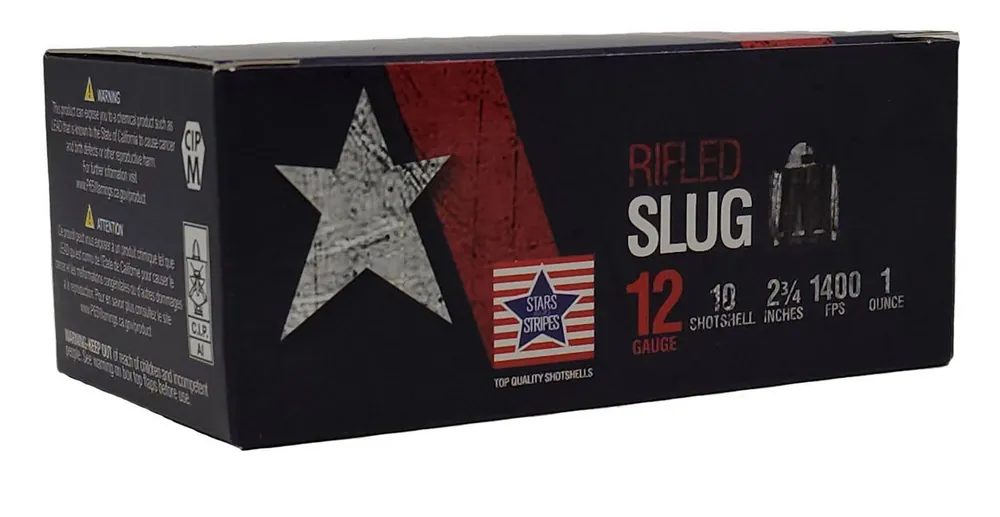 Stars & Stripes Defense Ammunition - 12 Gauge - 2 3/4" - 1 Oz. Rifled Slug - 10 Rounds