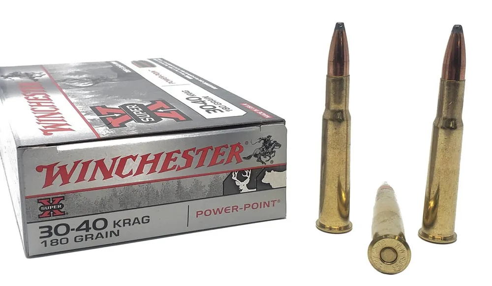 Winchester Super-X Ammunition - 30-40 Krag - 180 Grain Power-Point - 20 Rounds - Brass Case