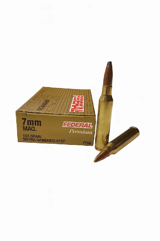 Federal Premium Ammunition - 7 MM Remington Magnum - 165 Grain Sierra Boat Tail Soft Point - 20 Rounds