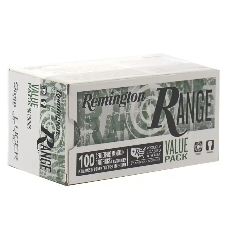 Remington Ammunition - 9mm Luger - 115 Grain Full Metal Jacket - 100 Rounds - Brass Case
